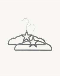 Living Textiles - 6pk Baby Coat Hanger - Grey Star