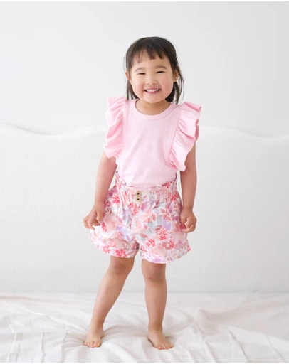WITH LOVE FOR KIDS - Paperbag Denim Shorts - Babies - Kids