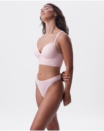 Bras N Things - Rib Basics Push Up Wirefree - Pink