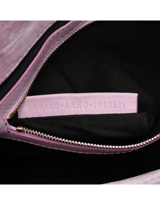 Pre-Loved by Azura Reborn - Pre-Loved Zucca Embossed Velvet Baguette Satchel