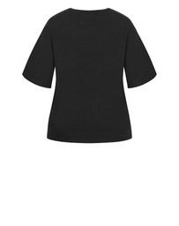 City Chic - Plus size Laid Back Cali Tee - black