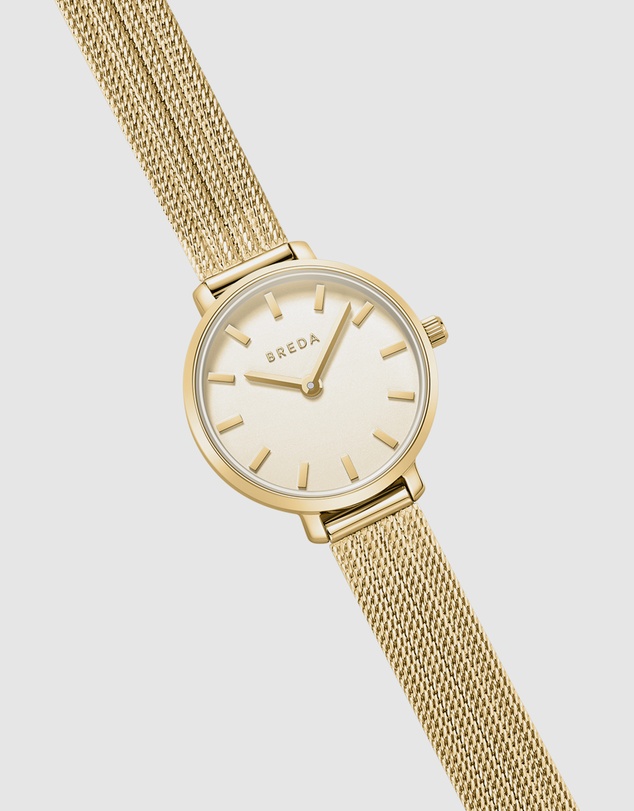 Breda - Beverly Tethered Gold and Metal Bracelet Watch, 25MM