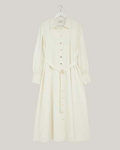 Revibe - Repaired Tussah Haven Linen Blend Midi Dress - AU 16