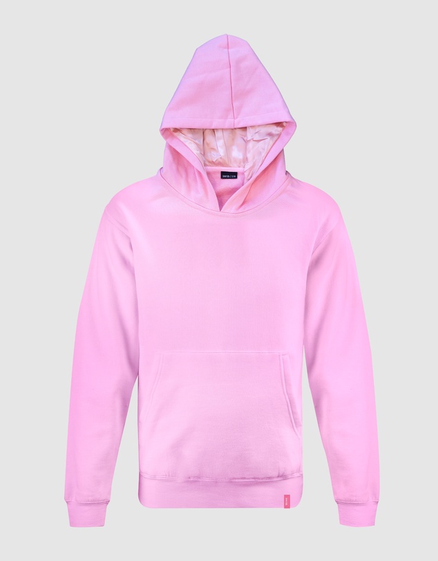 Shhh Silk - Pink Silk Lined Hoodie