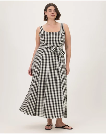 Atmos&Here Curvy - Grace Gingham Midi Dress