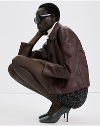 M.N.G - Faux-Leather Jacket With Pockets