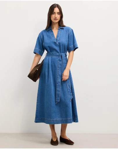 The Fated - Kate Denim Midi Dress