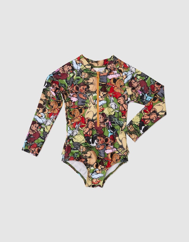 Kip&Co - KipCo x Blinky Bill Blinky And Friends Long Sleeve Bathers - Babies-Teens