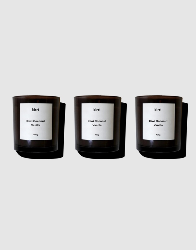 Kirri by Scent Australia Home - Kiwi Coconut Vanilla Candle (400g) Trio
