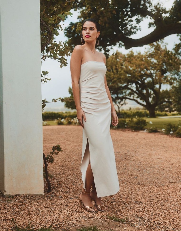 NEXT - Textured Bandeau Midi Dress