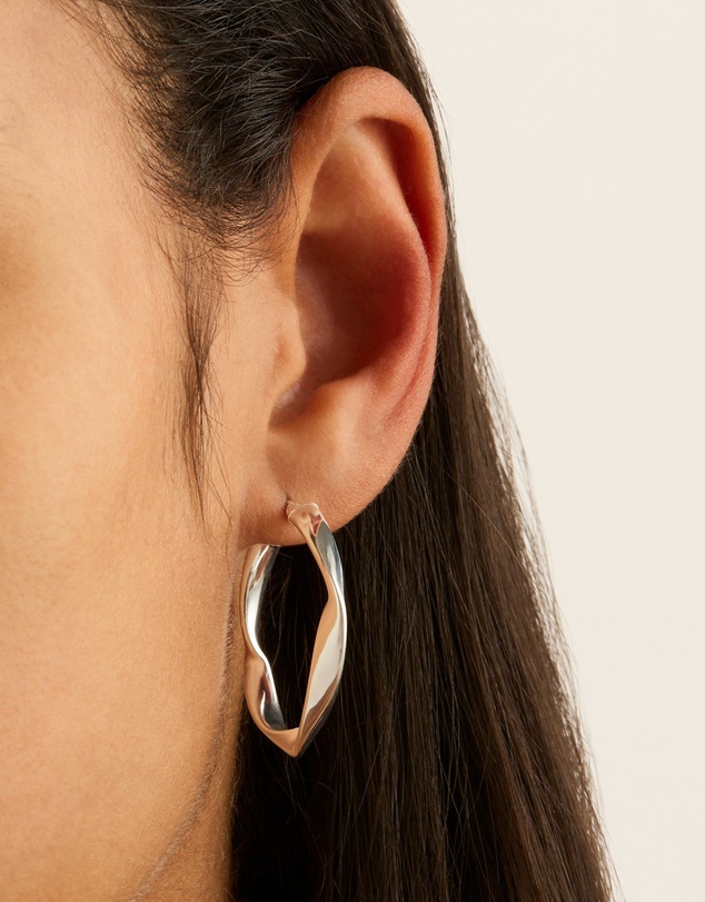 Najo - Garden of Eden Silver Hoop Earring