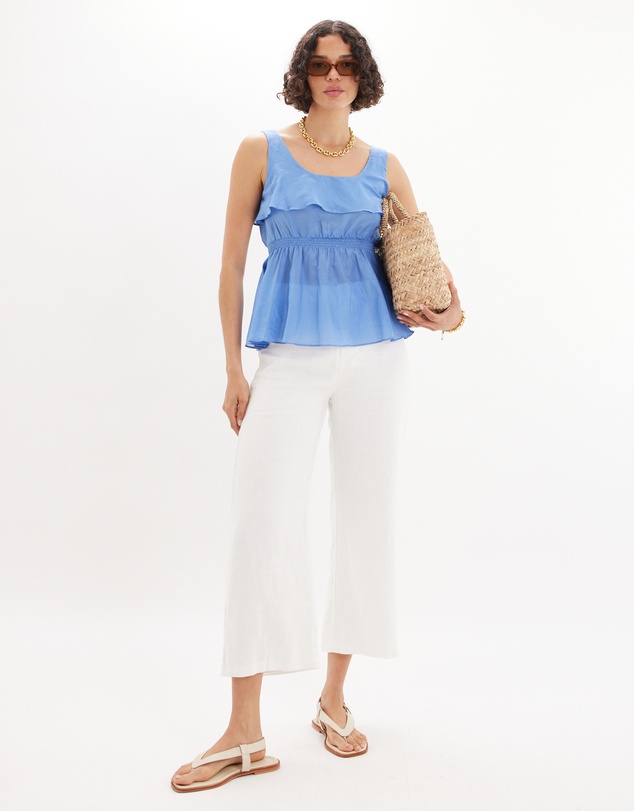 Amelius - Lorena Peplum Ruffle Top