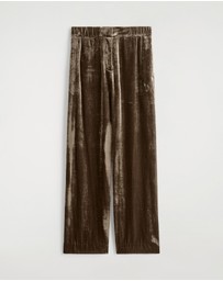 COS - Velvet Elasticated Straight-Leg Trousers