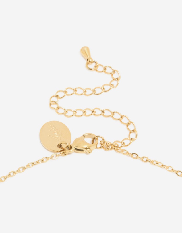 Lovisa - Waterproof Gold Plated Stainless Steel November Green Cubic Zirconia Birthstone Necklace & Earrings Set