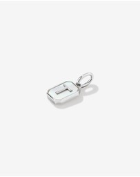 Michael Hill - Letter T Mother of Pearl Initial Pendant in Sterling Silver