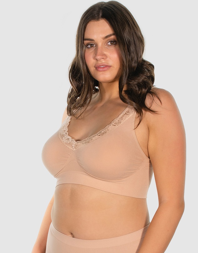 B Free Intimate Apparel - Cotton Pull On Sleep Bra (B-C-D-DD-E-F) Cup