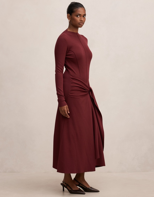 Forever New Petite - Irina Petite Long Sleeves Tie Knitted Dress