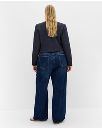 City Chic - Plus size Krystal Boucle Jacket - navy