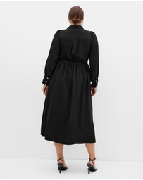 City Chic - Alana Button Midi Dress