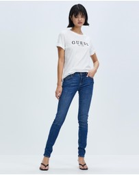 GUESS - Annette Mid Rise Skinny Jeans