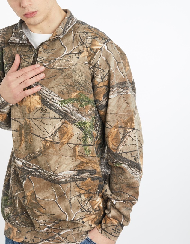 Vintage by The Real Deal - Pre Loved - Vintage Russell Athletic Realtree Camo Quarter Zip Sweatshirt