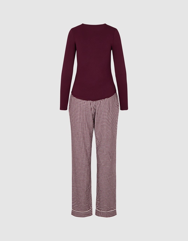 Hunkemoller - Twill Check Long Pyjama Set