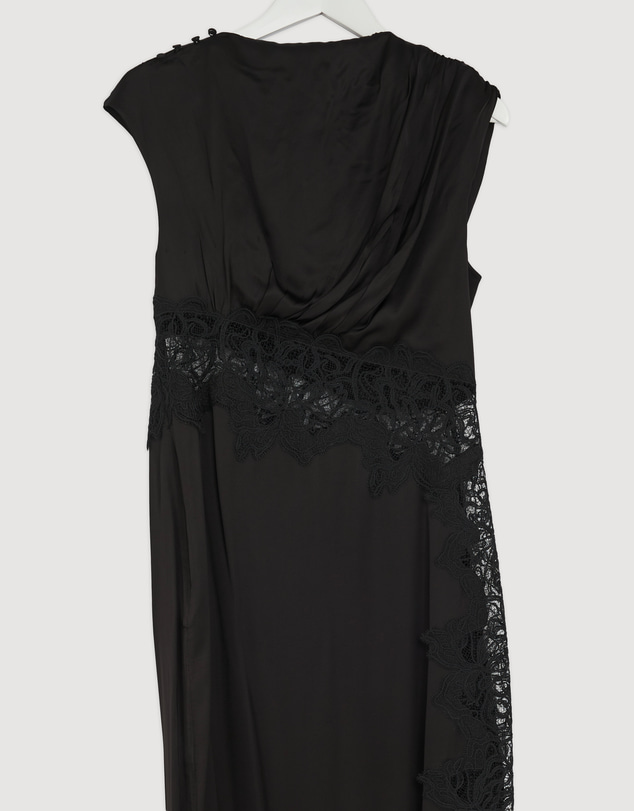 Revibe - Repaired Shona Joy Eniko Lace Gathered Maxi Dress - AU 10