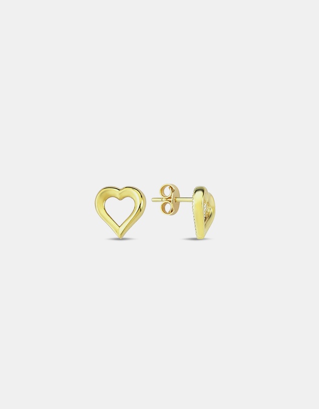 Zoe Olivia - 9K Gold Open Heart Stud Earrings