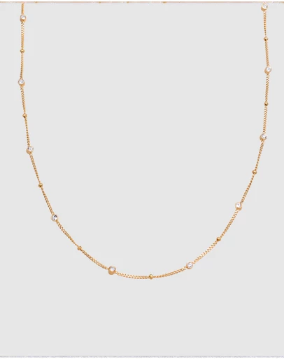 Elli Jewelry - Necklace Crystal Circle 925 Sterling Silver Gold-Plated