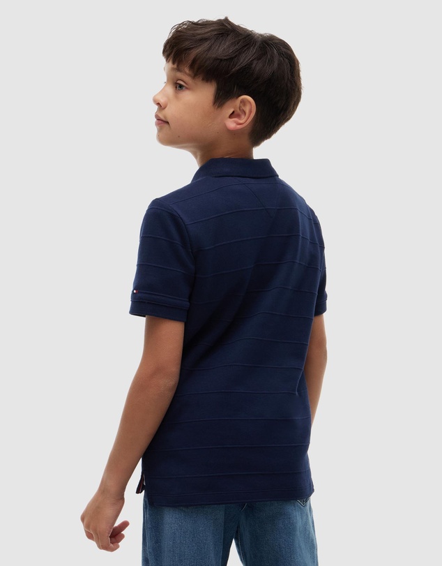 Tommy Hilfiger - Textured Jersey Brand Polo SS - Kids