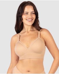 B Free Intimate Apparel - Plunge Nursing Comfort Bra – Wireless with Fixed Moulded Cups (B-C-D) Cup