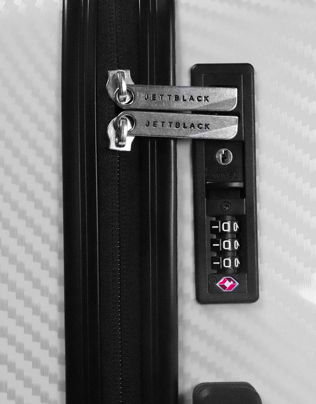 JETT BLACK - Carbon White Series Medium Suitcase