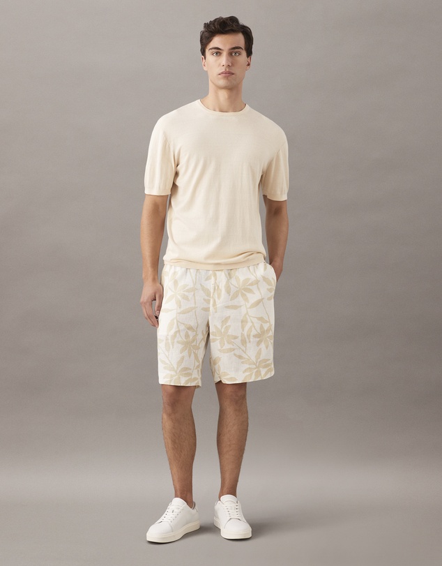Calvin Klein - Printed Linen Shorts