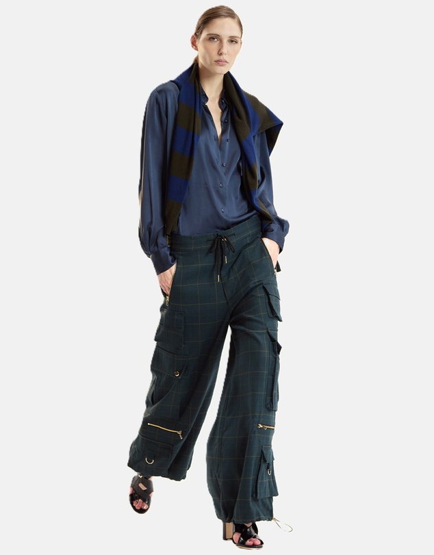 Cynthia Rowley - Plaid Cargo Pants