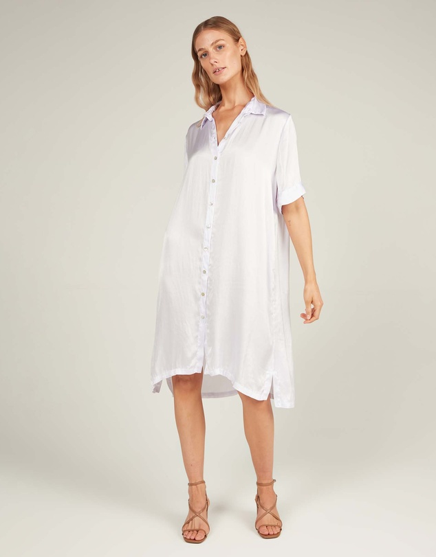 Primness - Glossed Shirt Dress