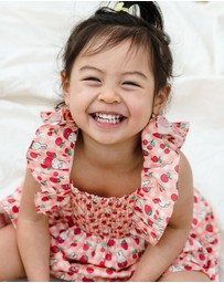 Kynd Baby - Miffy Smock Dress in Berry Check