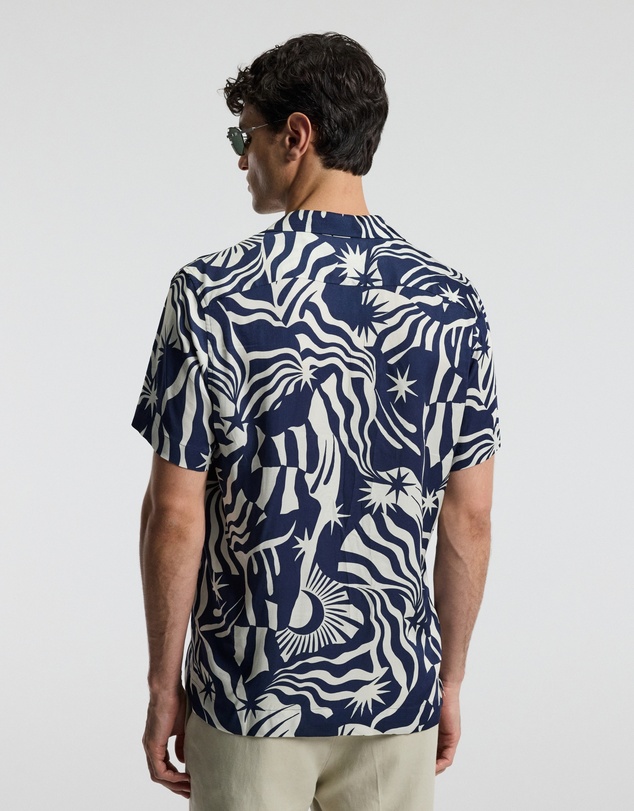 Calibre - Astro Print Short Sleeve Shirt Navy