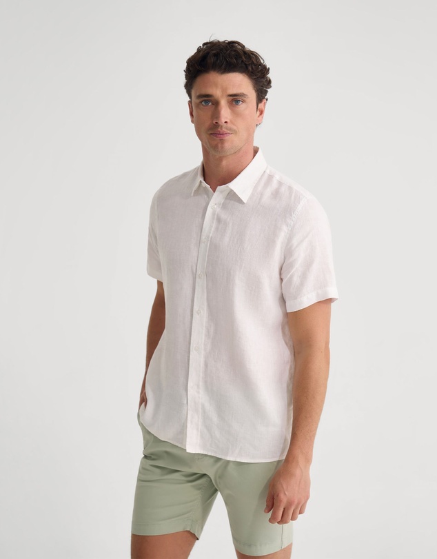 Oxford - Leyton French Linen Short Sleeve Shirt