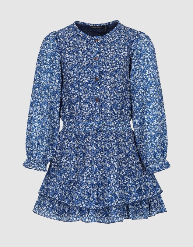 NONO - Miggy Japanese Flower Printed Dress - Kids-Teens