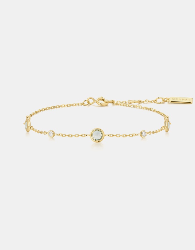 Ania Haie - Gold Mint Green Station Bracelet