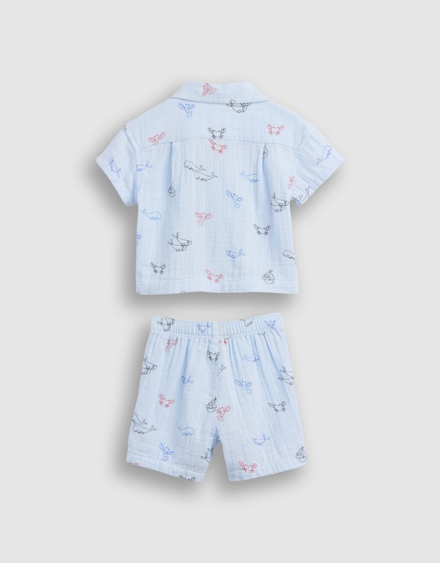 GAP - SS Button Down Shorts Set - Babies