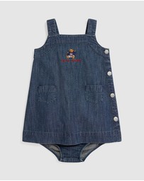 Polo Ralph Lauren - Polo Bear Denim Overall Dress - Babies