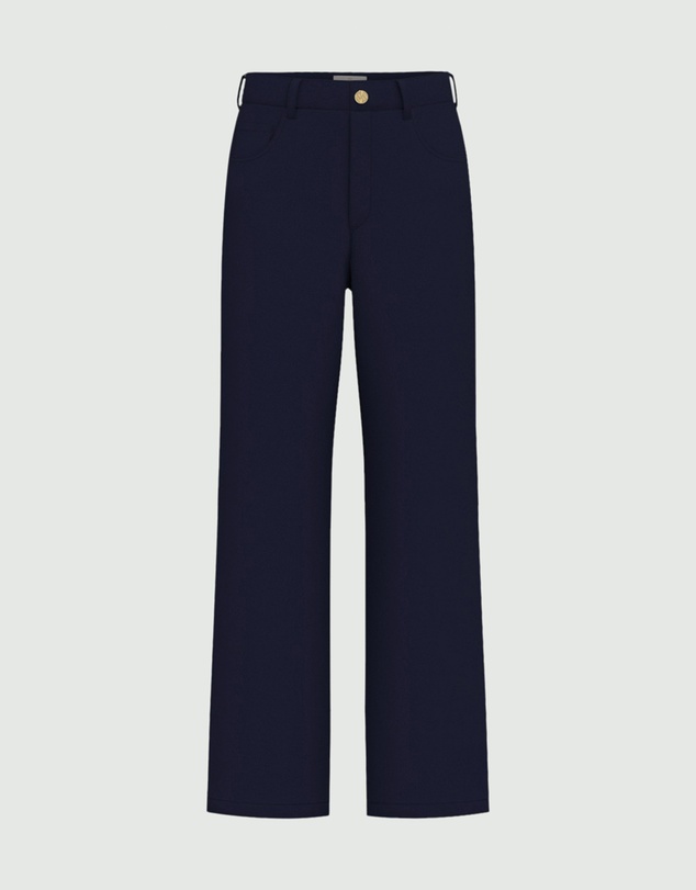 Emme - Navy Straight Trousers