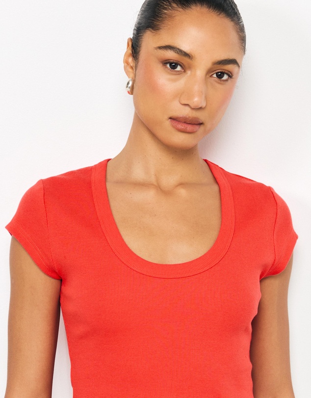 AERE - Deep Scoop Cotton T-Shirt