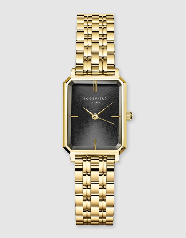 Rosefield - The Octagon XS - Gold With Black Dial