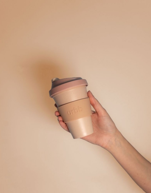 porter green - urbb biodegradable bamboo coffee cup