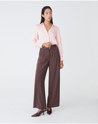 Forcast - Lila V-neck Satin Blouse
