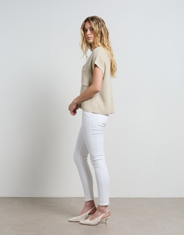 DRICOPER DENIM - Lauren Coated White Jeans