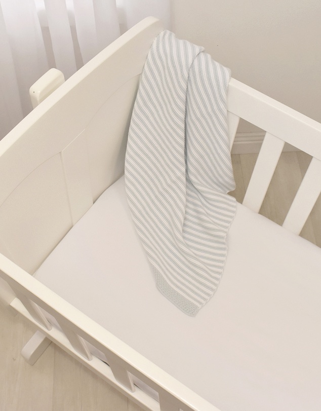 Living Textiles - 2 Pack Jersey Bassinet Fitted Sheet - White