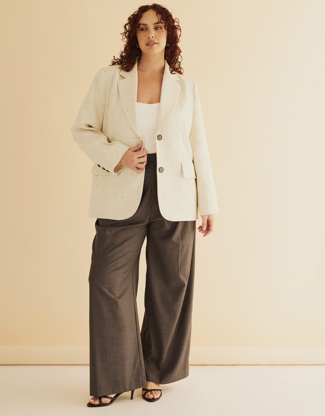 Atmos&Here Curvy - Koa Oversize Textured Blazer